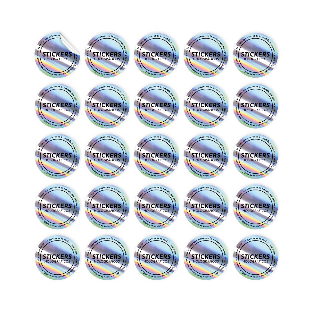Stickers holográficos y metalizados en plancha