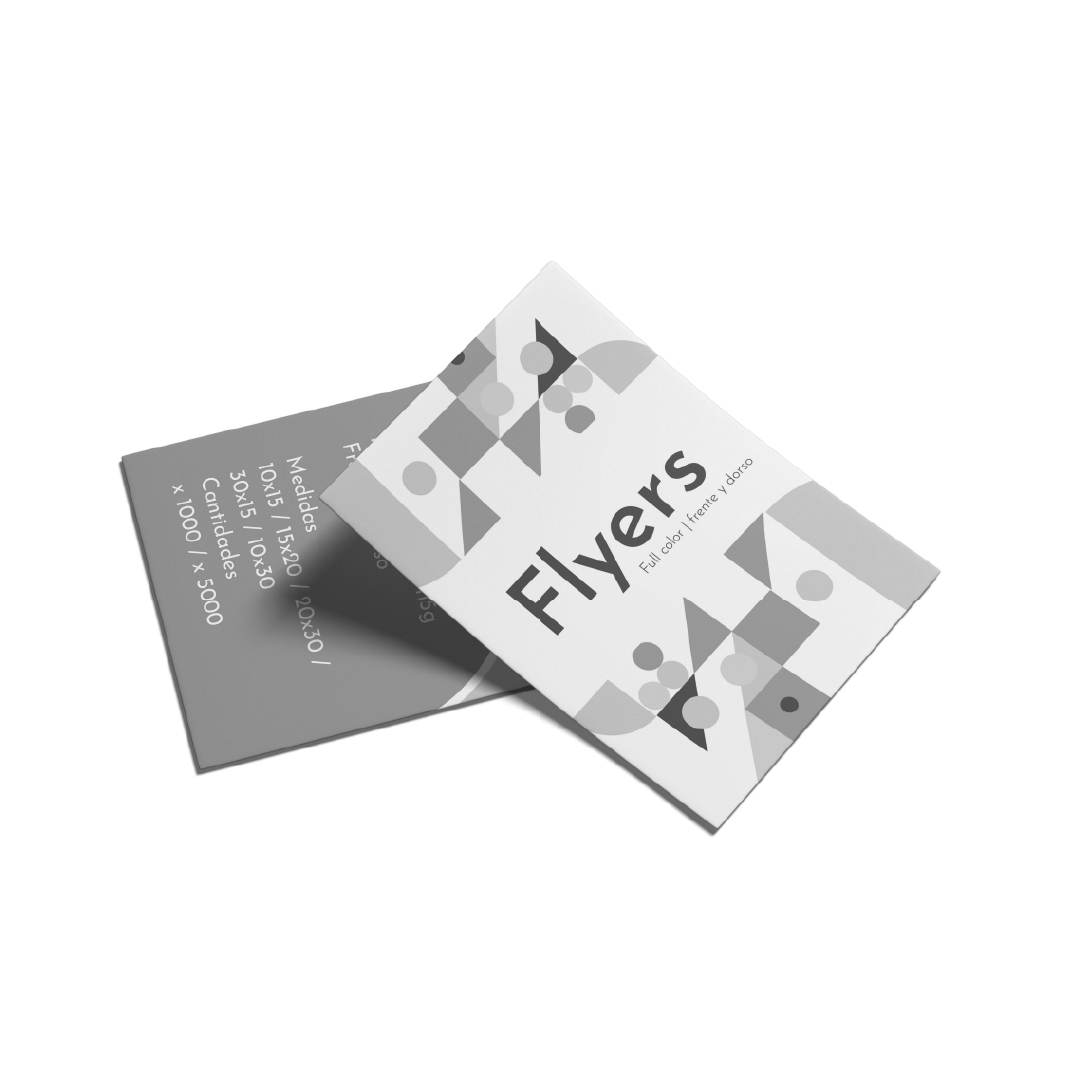 Flyers digital blanco y negro