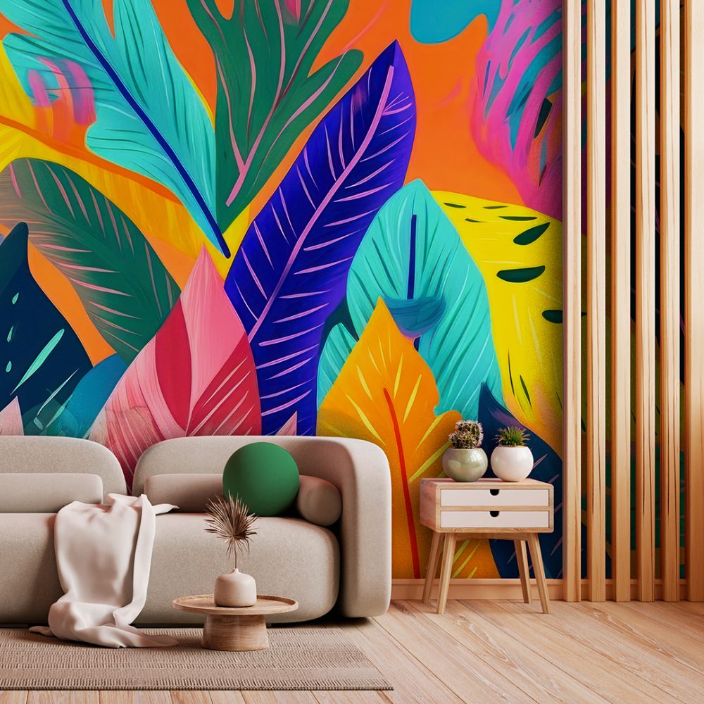mural / folhas / 97